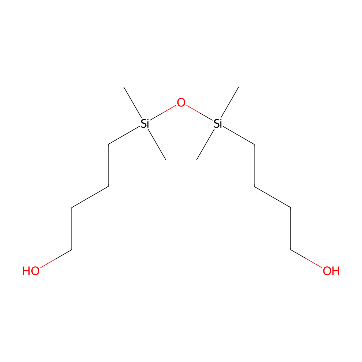 1,3-Bis(4-hydroxybutyl)tetramethyldisiloxane molecular structure, CAS 5931-17-9