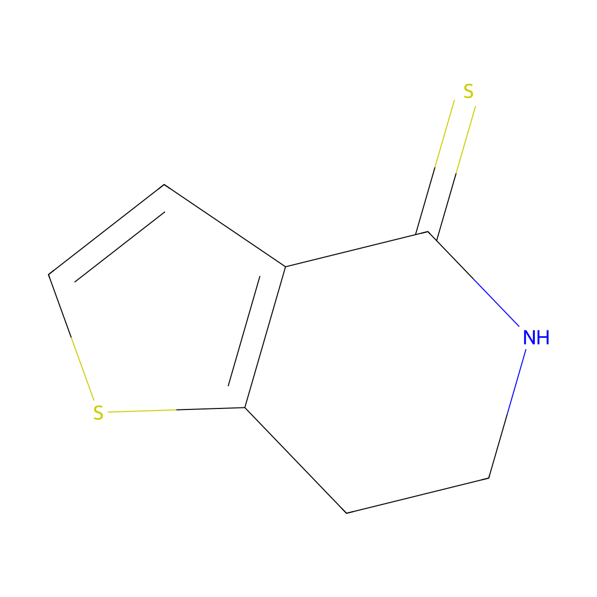 4H,5H,6H,7H-thieno[3,2-c]pyridine-4-thione molecular structure, CAS 59311-79-4