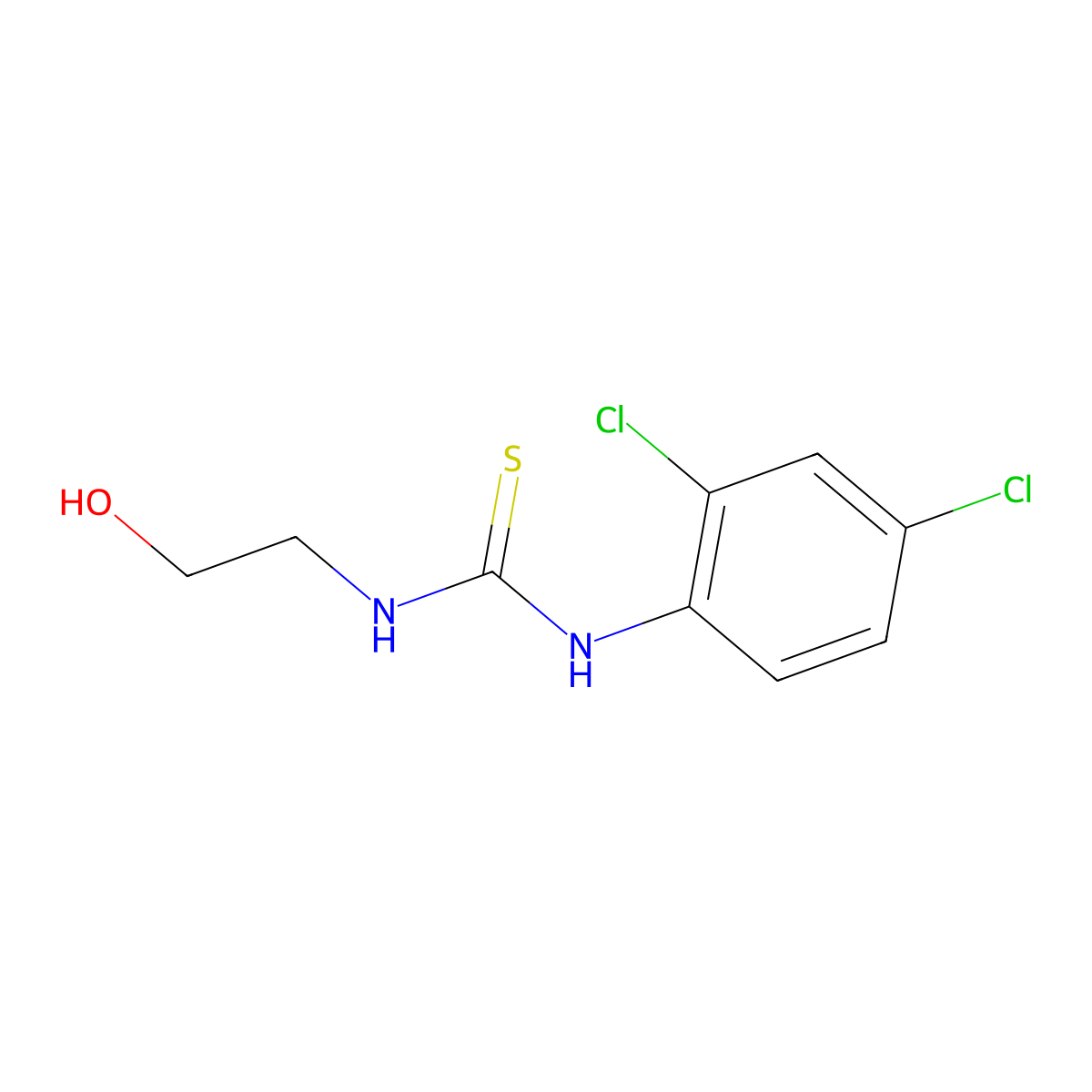 1-(2,4-Dichlorophenyl)-3-(2-hydroxyethyl)thiourea molecular structure, CAS 59312-31-1