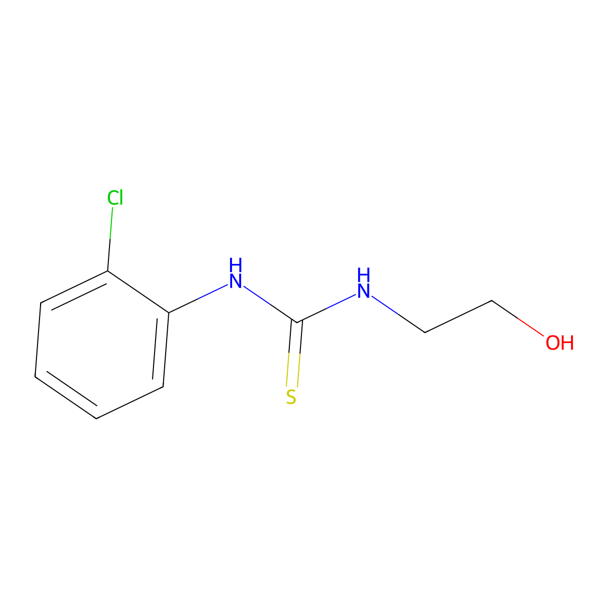 1-(2-Chlorophenyl)-3-(2-hydroxyethyl)thiourea molecular structure, CAS 59312-32-2