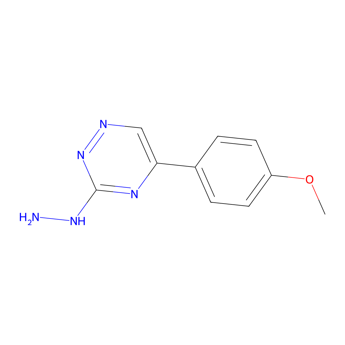 as-Triazine, 3-hydrazino-5-(4-methoxyphenyl)- molecular structure, CAS 59318-41-1