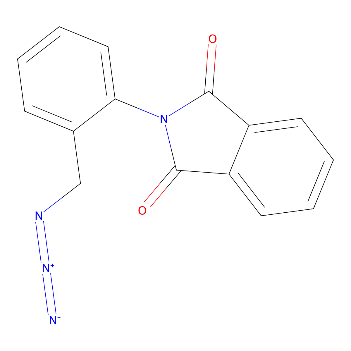 2-(2-(Azidomethyl)phenyl)isoindoline-1,3-dione molecular structure, CAS 59319-57-2