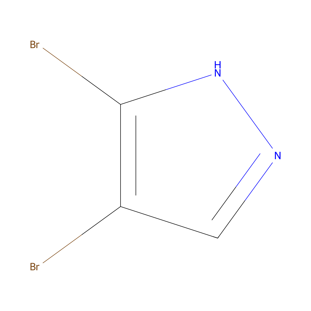 3,4-Dibromo-1H-pyrazole molecular structure, CAS 5932-18-3