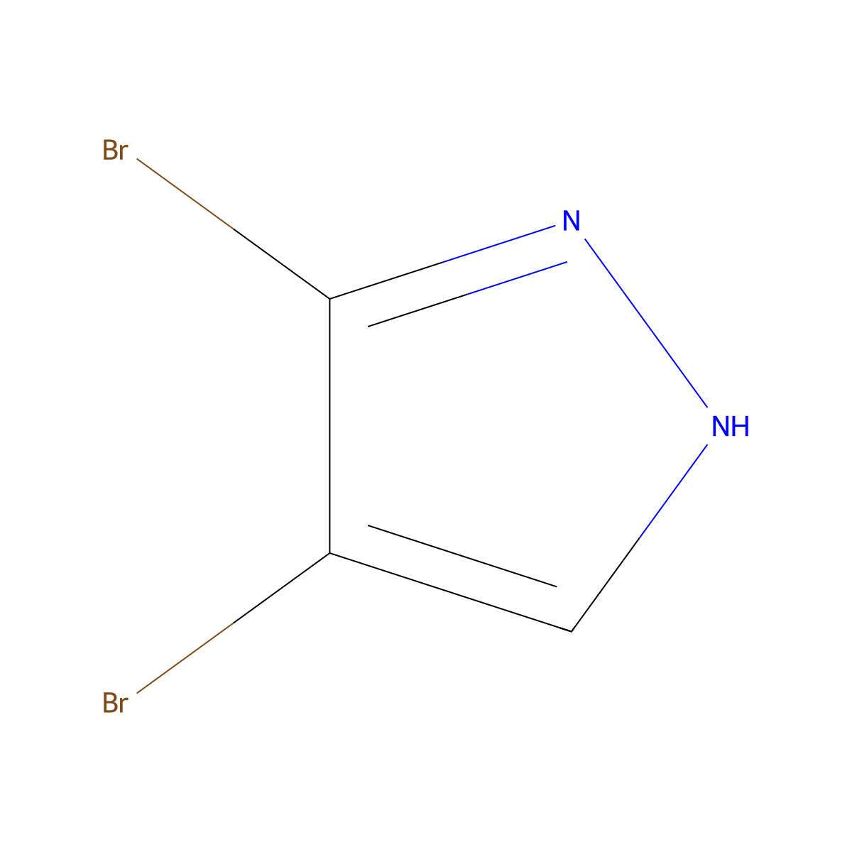 3,4-Dibromo-1H-pyrazole molecular structure, CAS 5932-18-3