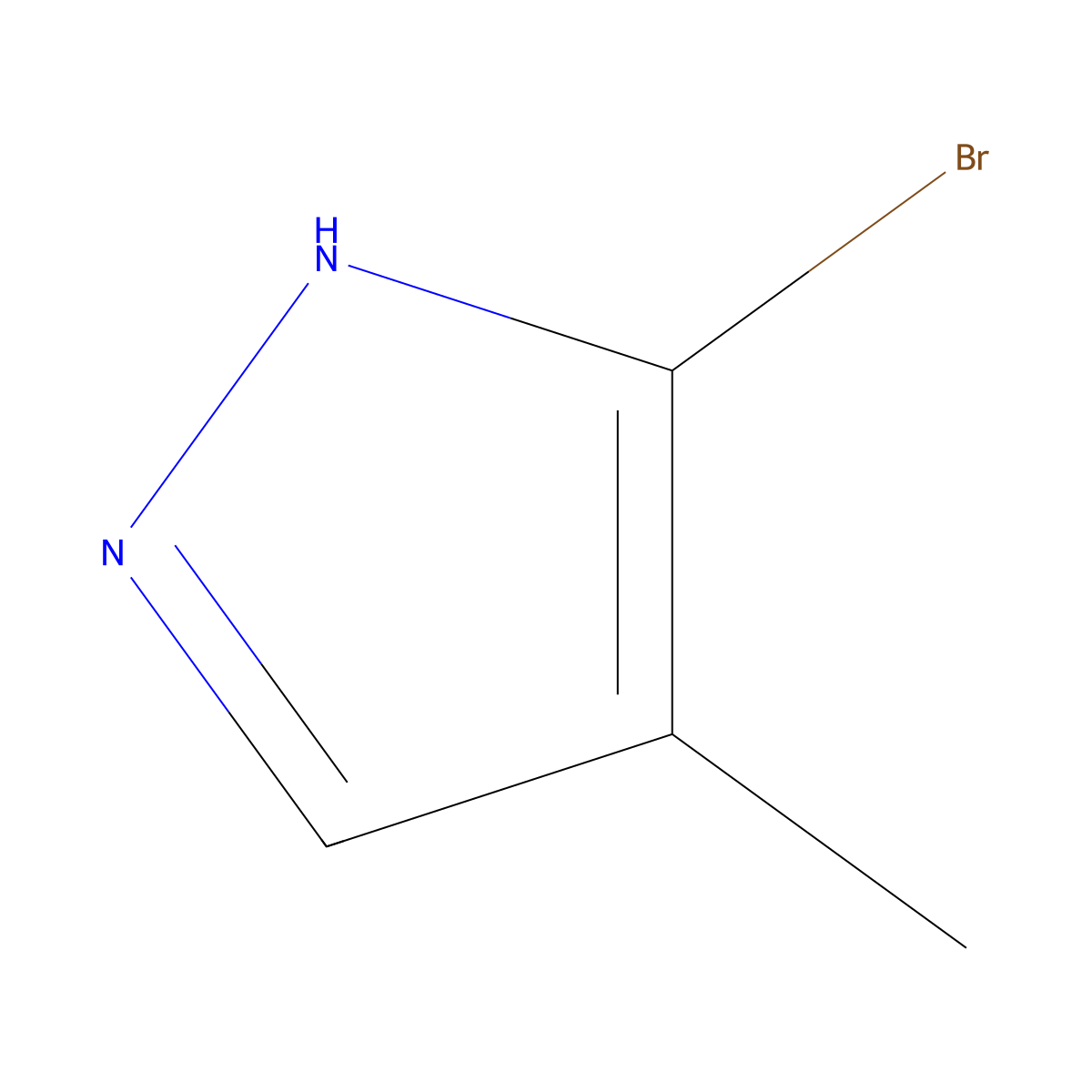 3-Bromo-4-methyl-1H-pyrazole molecular structure, CAS 5932-20-7