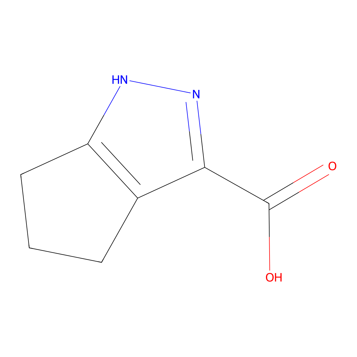 1,4,5,6-Tetrahydrocyclopenta[c]pyrazole-3-carboxylic acid molecular structure, CAS 5932-32-1