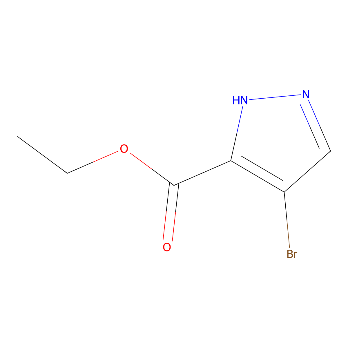 ethyl 4-bromo-1H-pyrazole-3-carboxylate molecular structure, CAS 5932-34-3