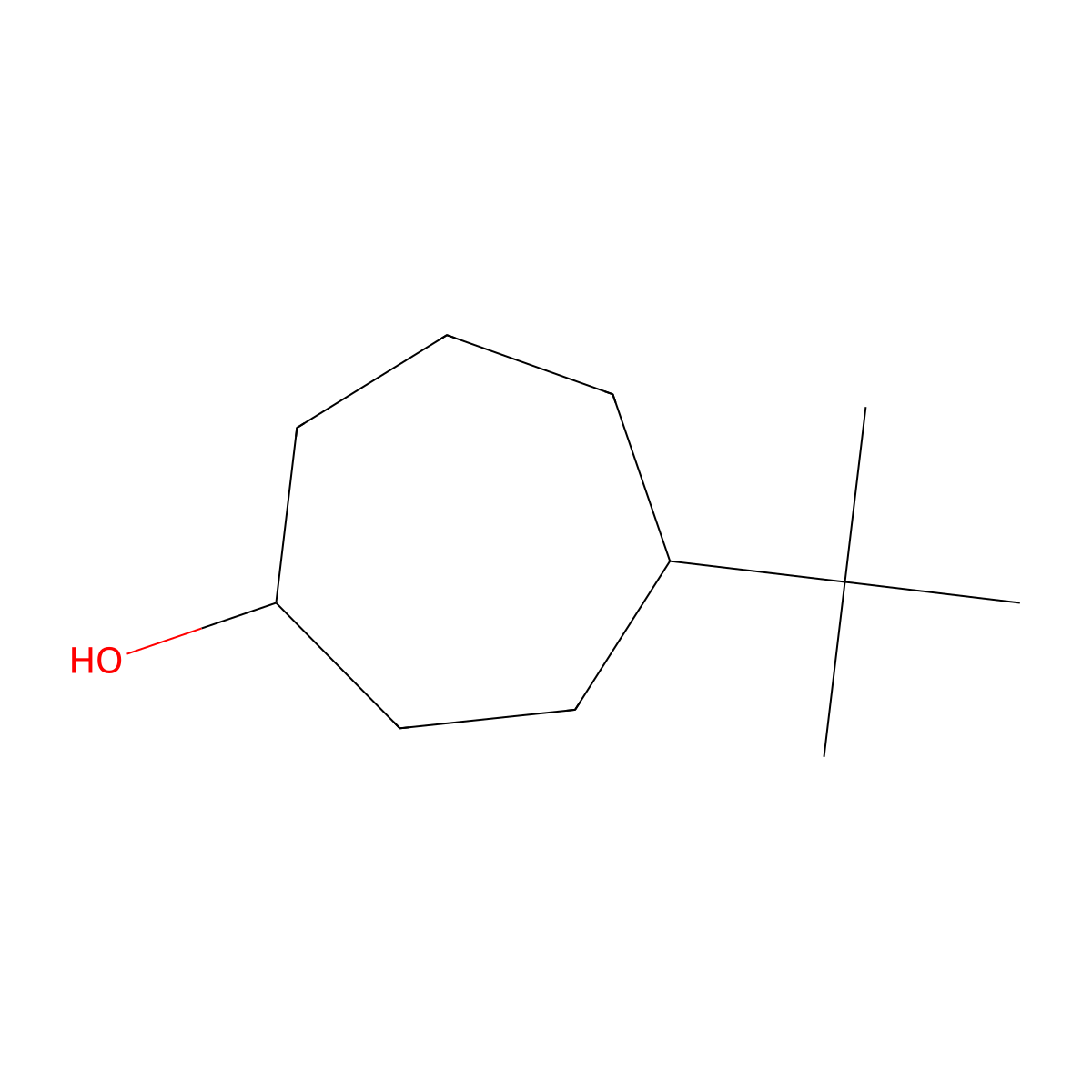 4-(1,1-Dimethylethyl)cycloheptanol molecular structure, CAS 5932-63-8