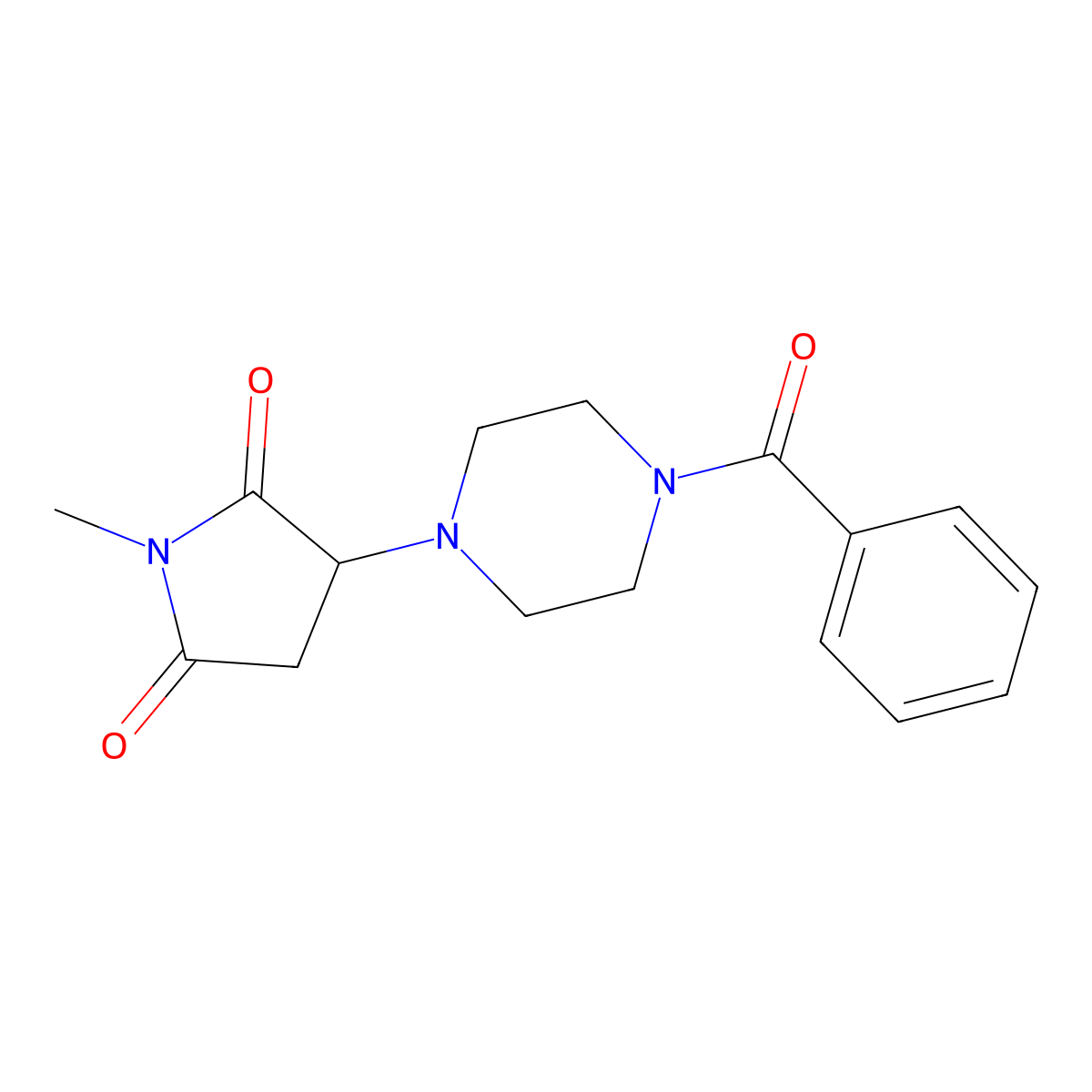 3-(4-Benzoylpiperazin-1-yl)-1-methylpyrrolidine-2,5-dione molecular structure, CAS 5932-89-8