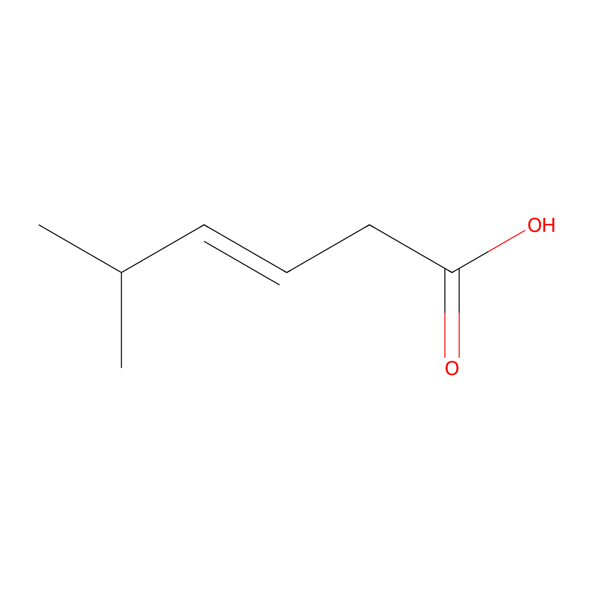 5-Methyl-hex-3-enoic acid molecular structure, CAS 59320-76-2