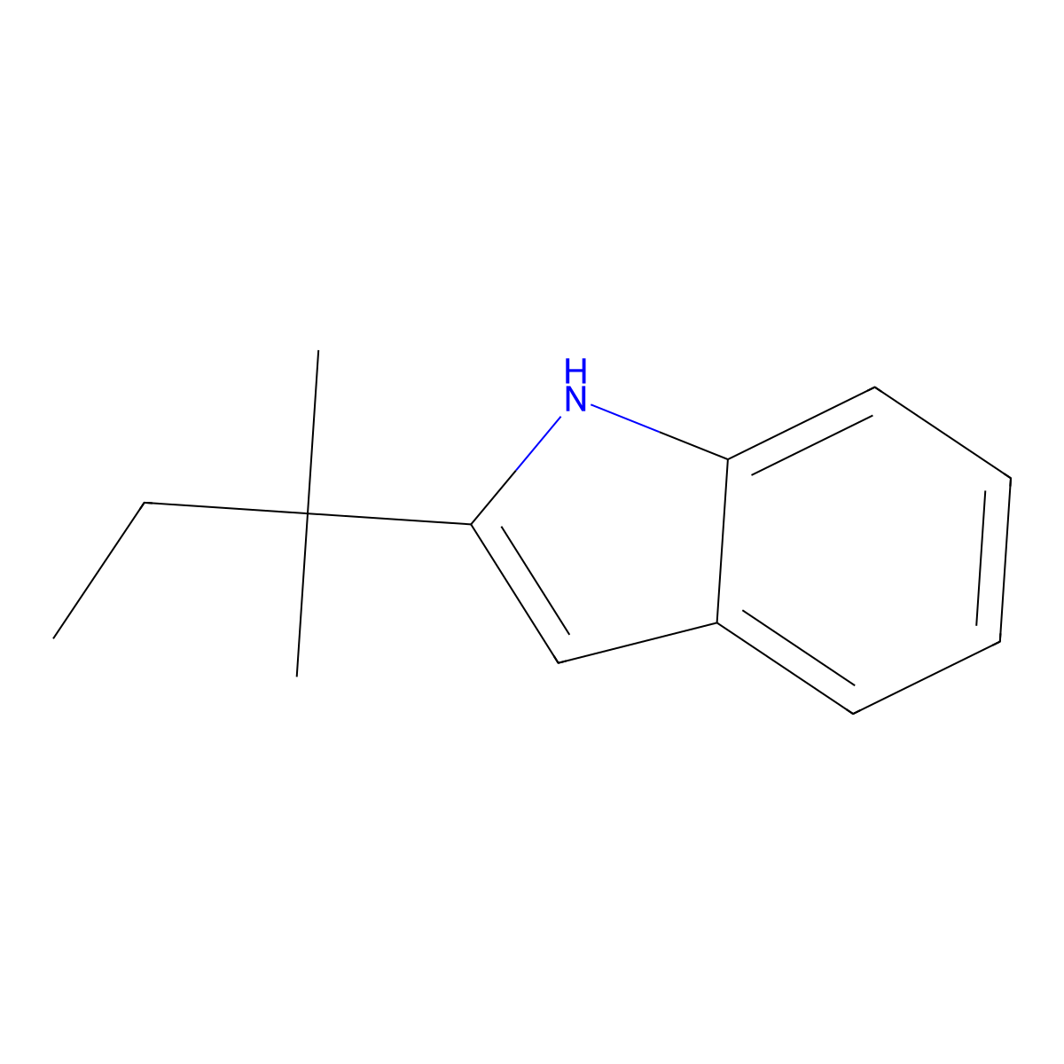 2-(tert-pentyl)-1H-indole molecular structure, CAS 59321-54-9
