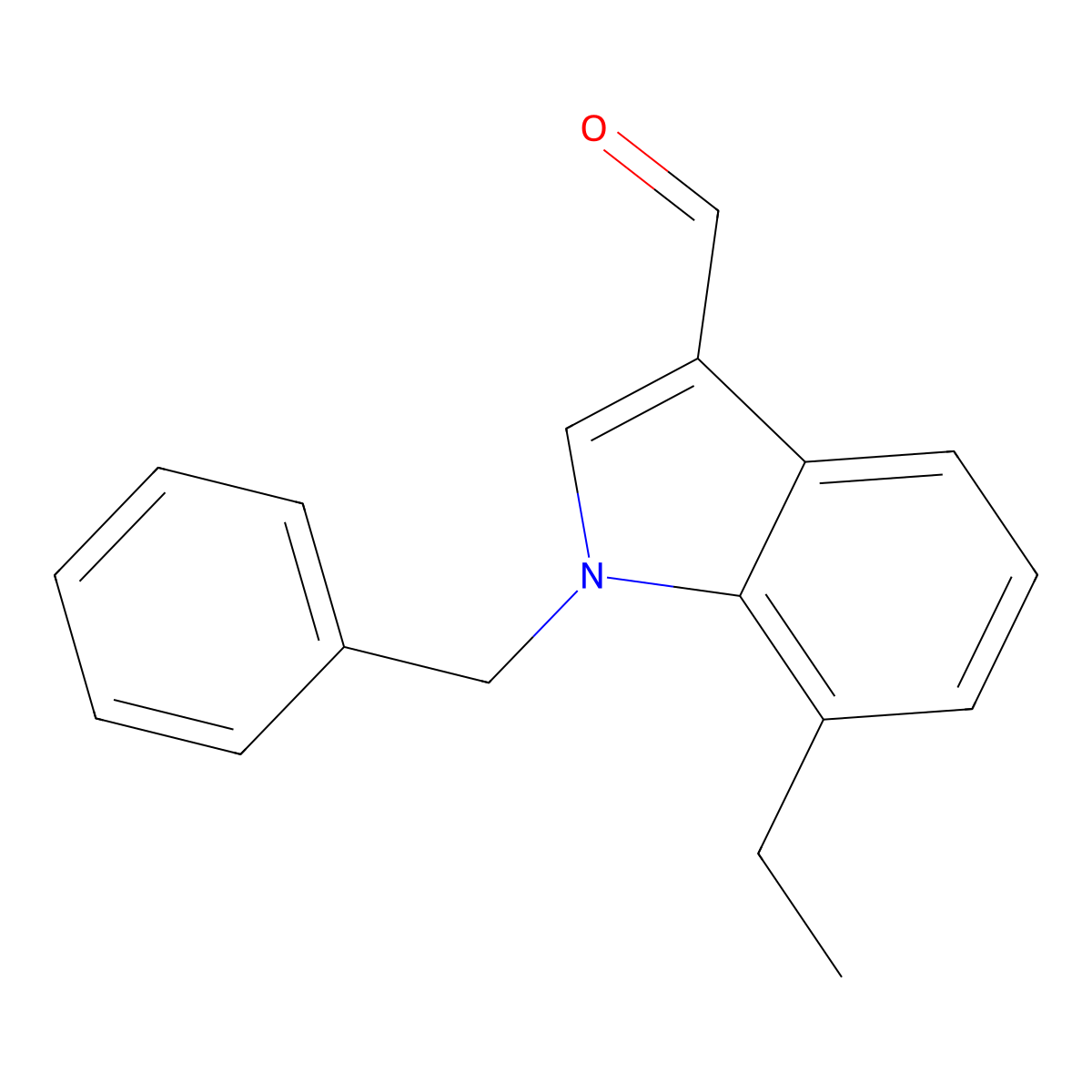 1-Benzyl-7-ethylindole-3-carbaldehyde molecular structure, CAS 593236-91-0