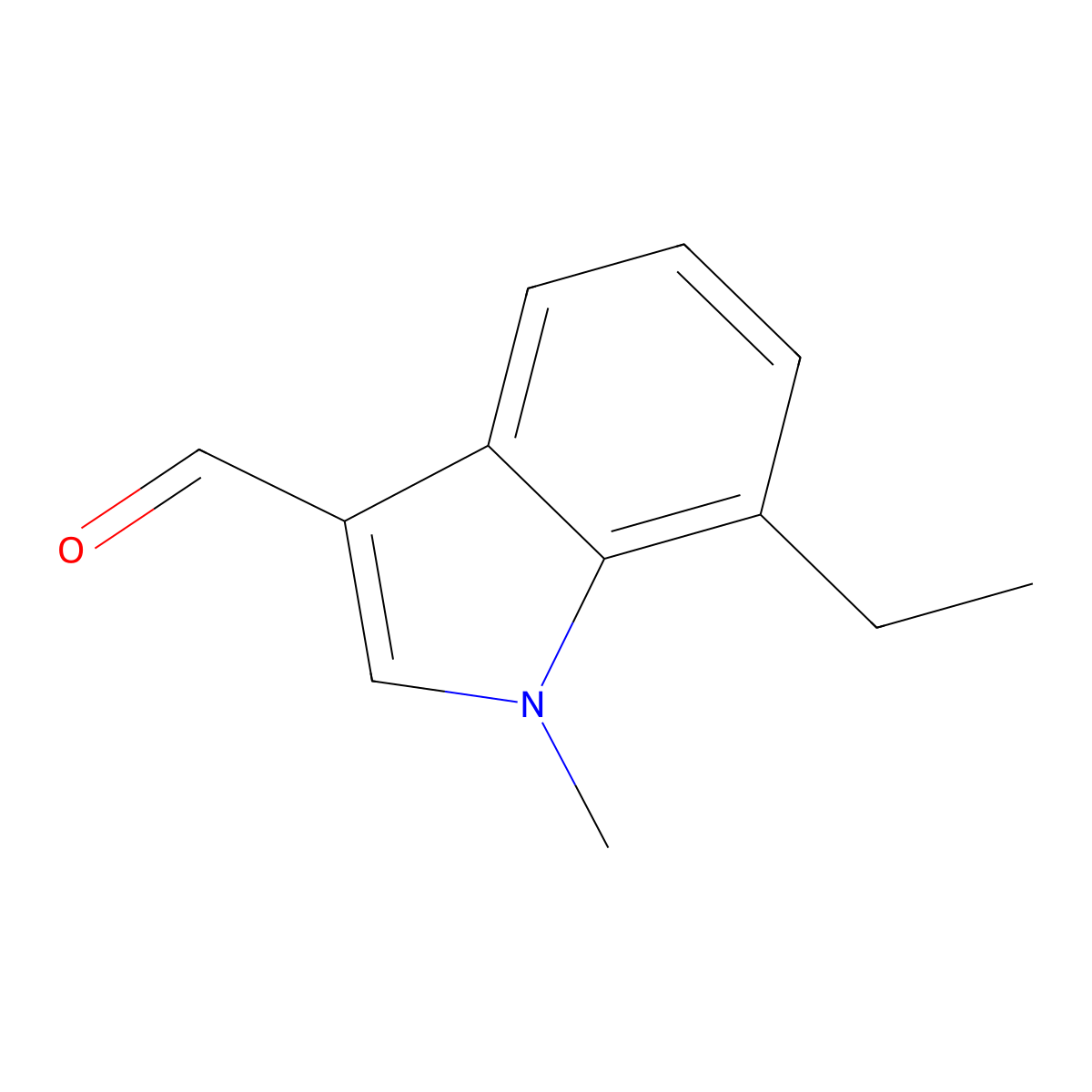 7-Ethyl-1-methyl-1H-indole-3-carbaldehyde molecular structure, CAS 593237-10-6