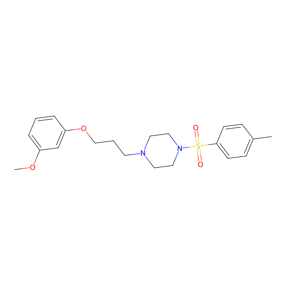 1-[3-(3-Methoxyphenoxy)propyl]-4-(4-methylphenyl)sulfonylpiperazine molecular structure, CAS 593238-20-1