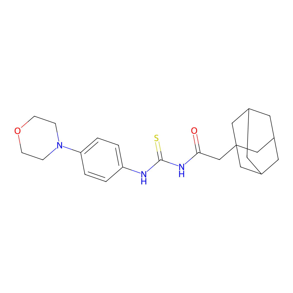 2-(1-adamantyl)-N-[(4-morpholin-4-ylphenyl)carbamothioyl]acetamide molecular structure, CAS 593239-89-5