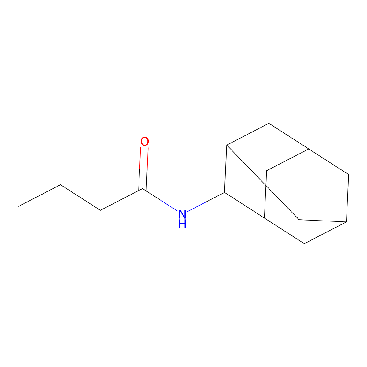 N-(2-adamantyl)butanamide molecular structure, CAS 593240-68-7