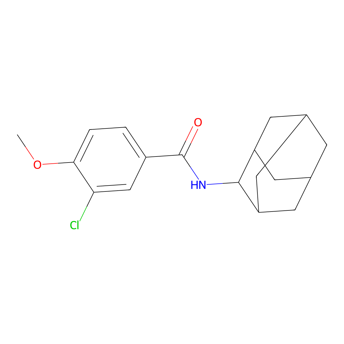 N-(2-adamantyl)-3-chloro-4-methoxybenzamide molecular structure, CAS 593240-78-9
