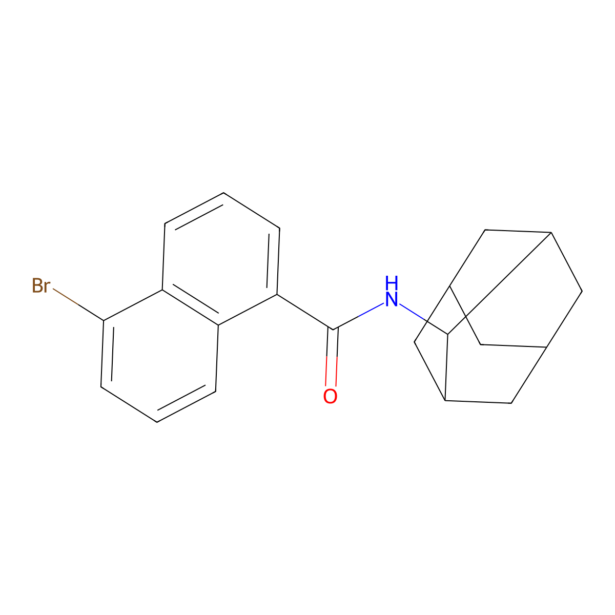N-(2-adamantyl)-5-bromonaphthalene-1-carboxamide molecular structure, CAS 593240-84-7