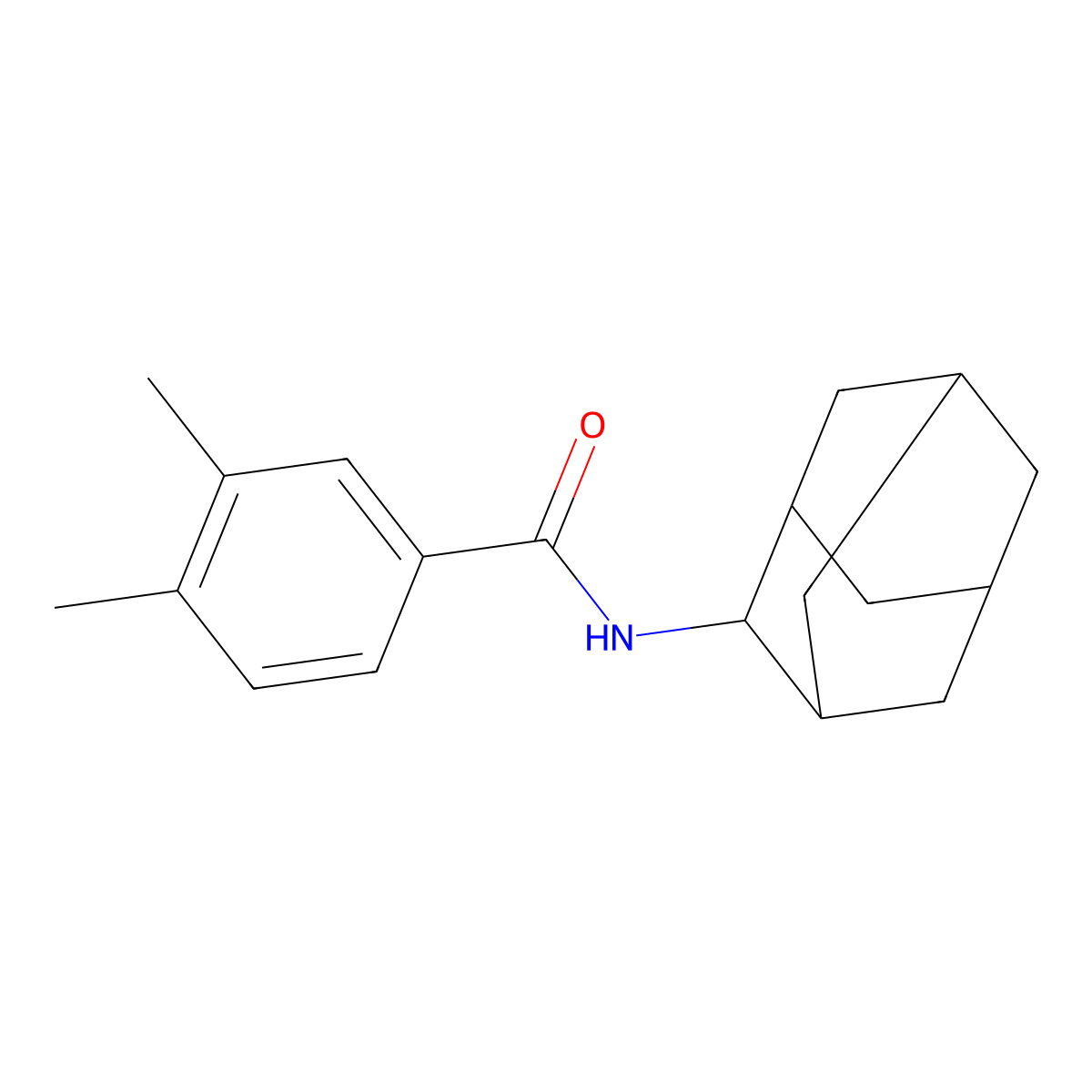 N-(2-adamantyl)-3,4-dimethylbenzamide molecular structure, CAS 593240-87-0