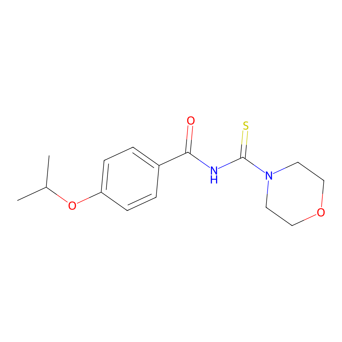 N-(morpholine-4-carbothioyl)-4-propan-2-yloxybenzamide molecular structure, CAS 593240-94-9
