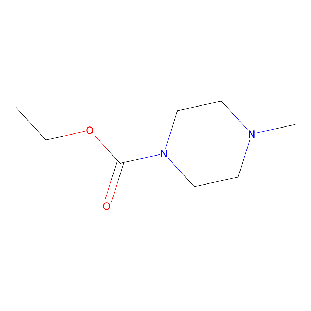 Ethyl 4-methylpiperazine-1-carboxylate molecular structure, CAS 59325-11-0