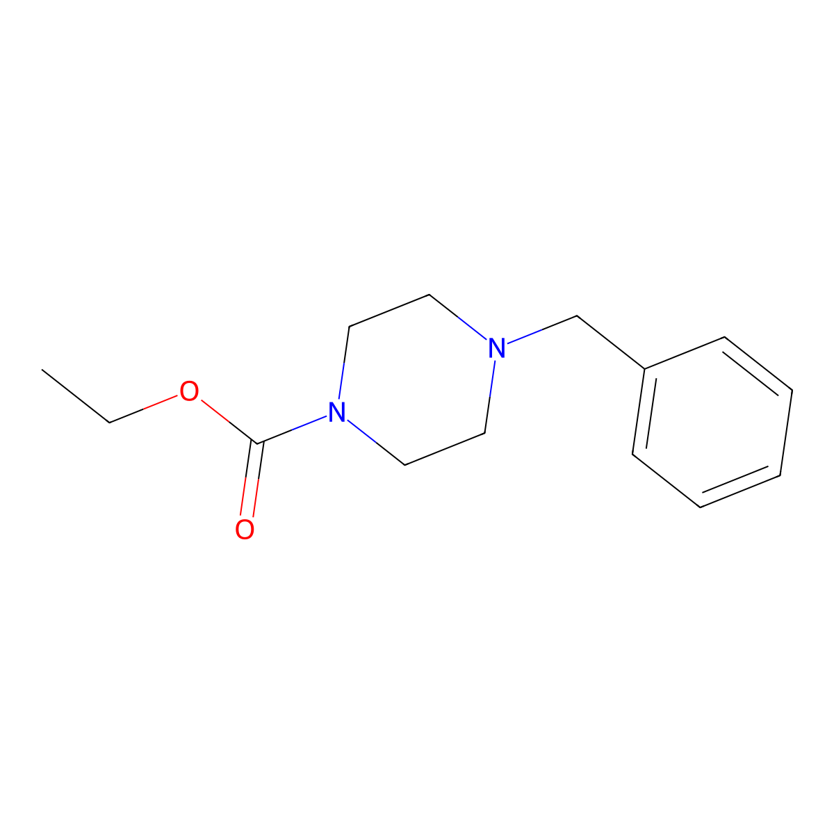 Ethyl 4-benzylpiperazine-1-carboxylate molecular structure, CAS 59325-12-1
