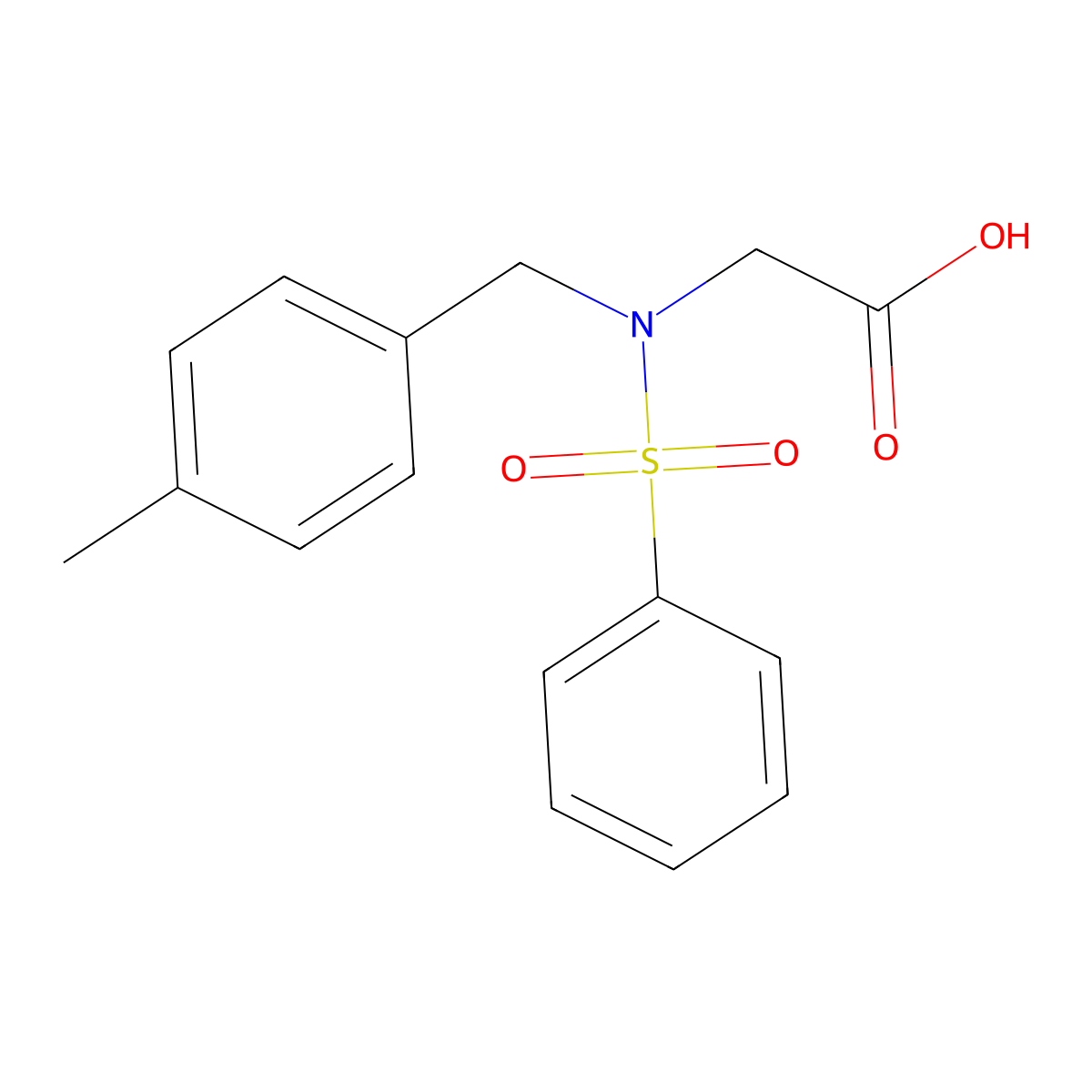 N-(4-methylbenzyl)-N-(phenylsulfonyl)glycine molecular structure, CAS 593260-43-6