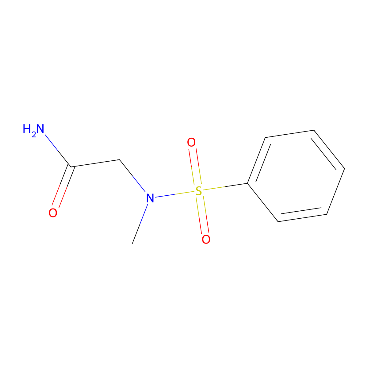 2-(n-Methylphenylsulfonamido)acetamide molecular structure, CAS 593262-03-4