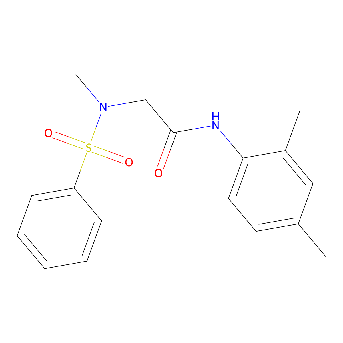 2-[benzenesulfonyl(methyl)amino]-N-(2,4-dimethylphenyl)acetamide molecular structure, CAS 593262-23-8