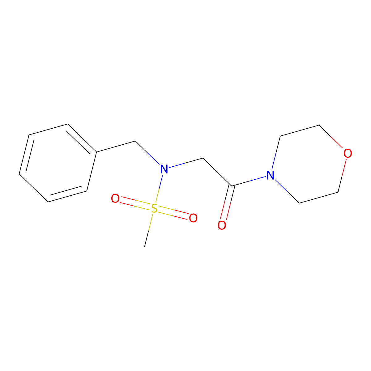 N-benzyl-N-[2-(morpholin-4-yl)-2-oxoethyl]methanesulfonamide molecular structure, CAS 593264-13-2