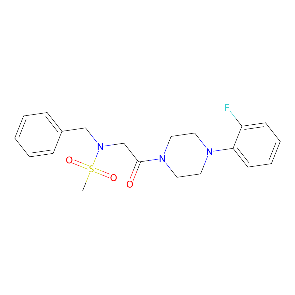 N-benzyl-N-{2-[4-(2-fluorophenyl)piperazin-1-yl]-2-oxoethyl}methanesulfonamide molecular structure, CAS 593264-17-6