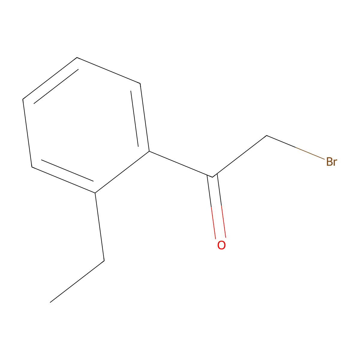 2-Bromo-1-(2-ethylphenyl)ethan-1-one molecular structure, CAS 593270-22-5