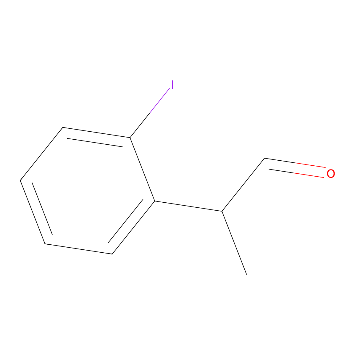 2-(2-Iodophenyl)propanal molecular structure, CAS 593278-07-0