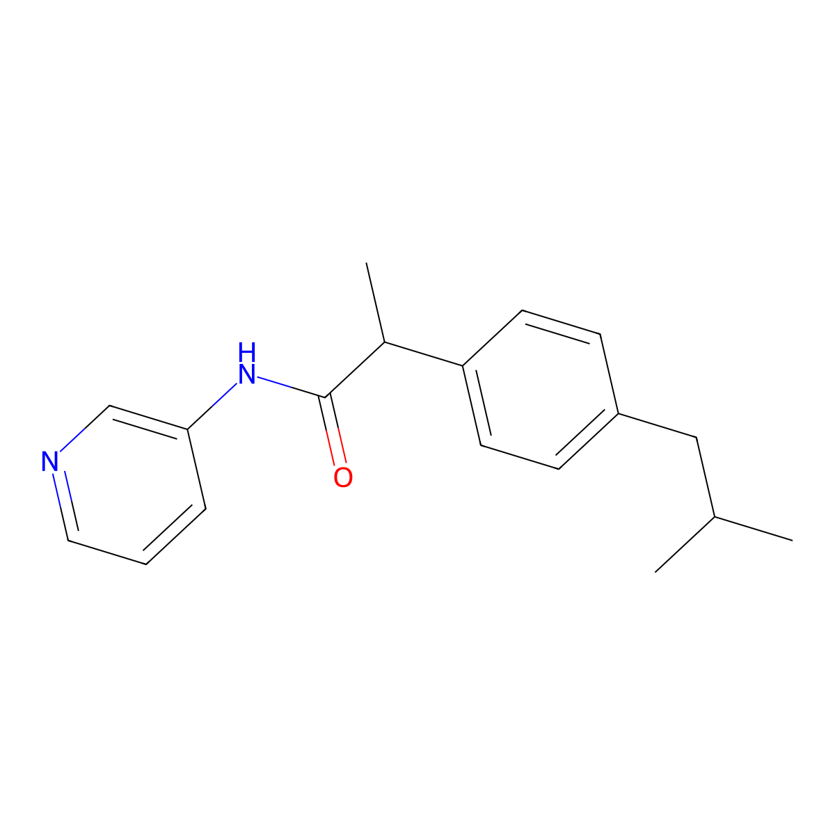 2-(4-isobutylphenyl)-N-(3-pyridinyl)propanamide molecular structure, CAS 593279-84-6