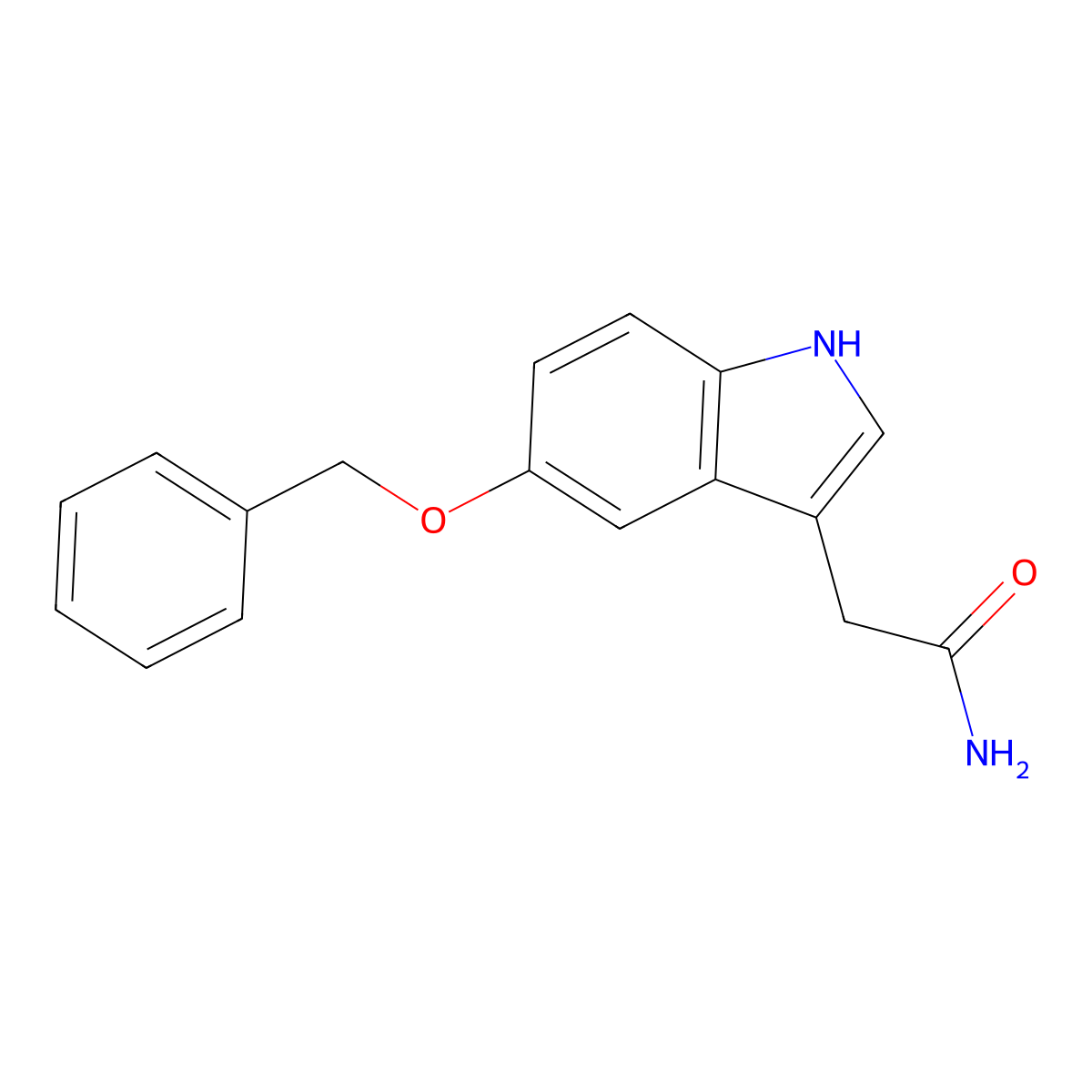 2-(5-(Benzyloxy)-1H-indol-3-yl)acetamide molecular structure, CAS 5933-28-8