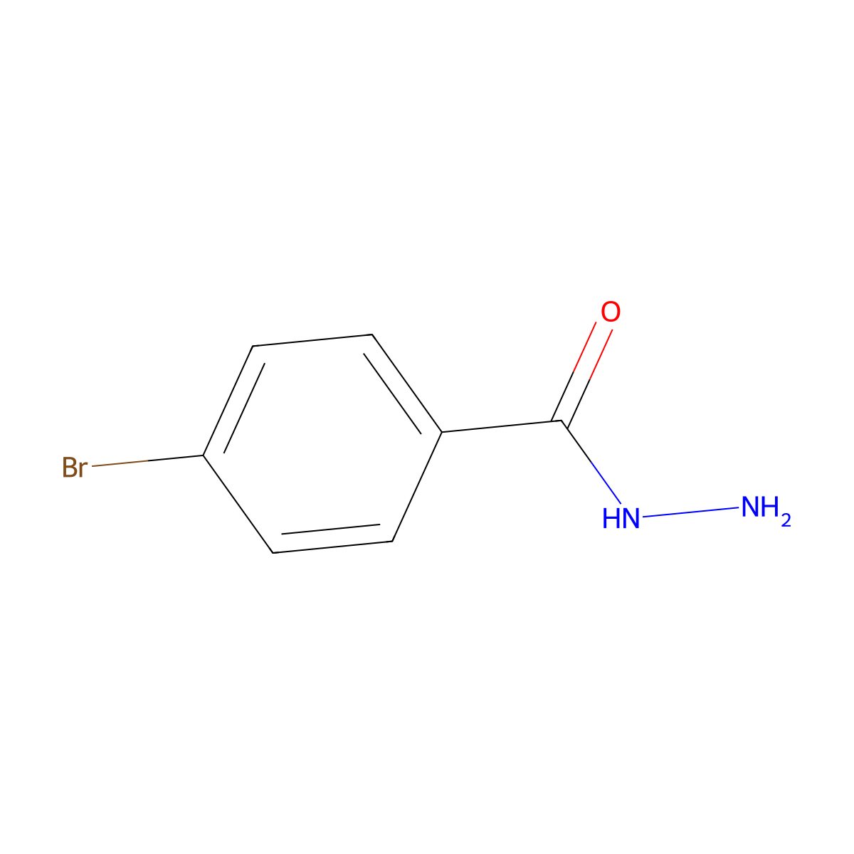 4-Bromobenzohydrazide molecular structure, CAS 5933-32-4