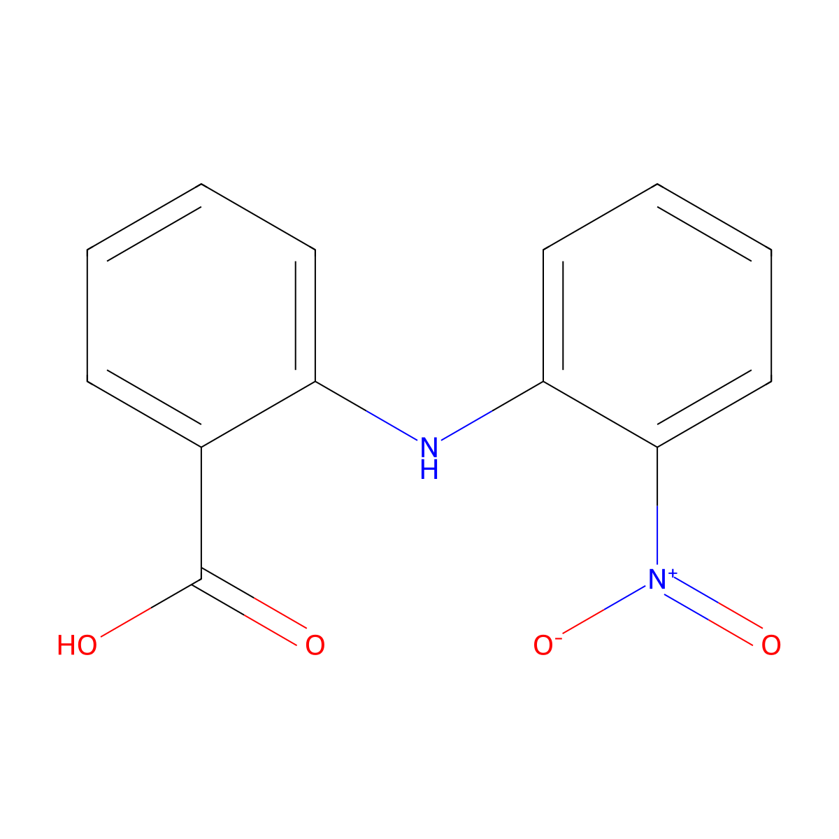 Anthranilic acid, N-o-nitrophenyl- molecular structure, CAS 5933-35-7