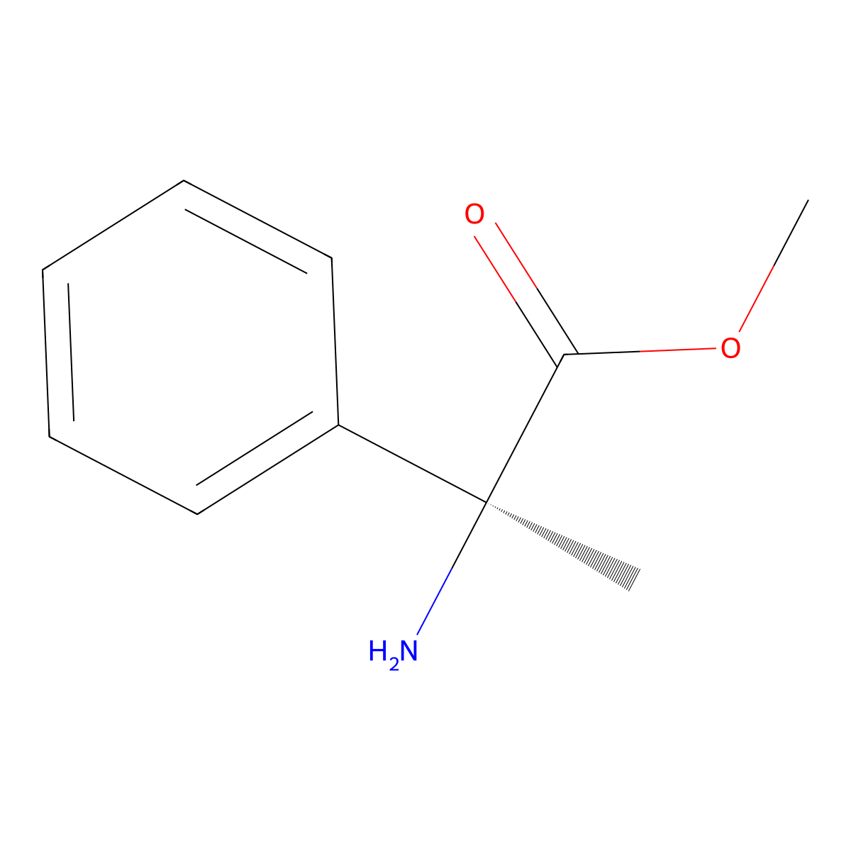 (+)-2-Phenyl-D-alanine methyl ester molecular structure, CAS 5933-41-5