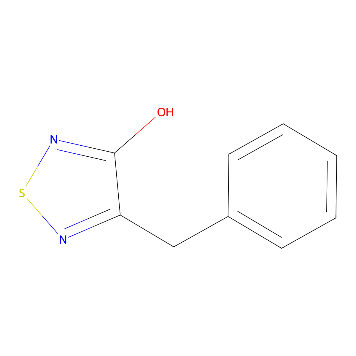 4-Benzyl-1,2,5-thiadiazol-3-ol molecular structure, CAS 5933-69-7