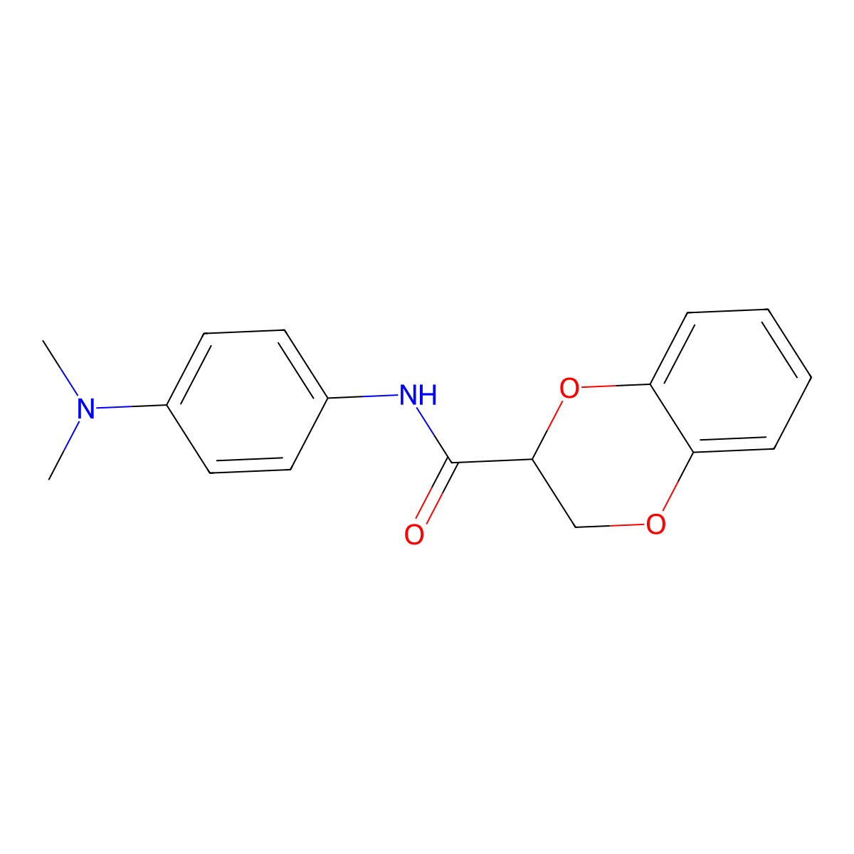 N-[4-(Dimethylamino)phenyl]-2,3-dihydro-1,4-benzodioxine-3-carboxamide molecular structure, CAS 5933-80-2