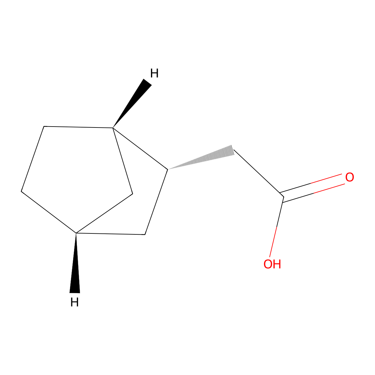 rac-2-[(1R,2R,4S)-bicyclo[2.2.1]heptan-2-yl]acetic acid molecular structure, CAS 59331-96-3