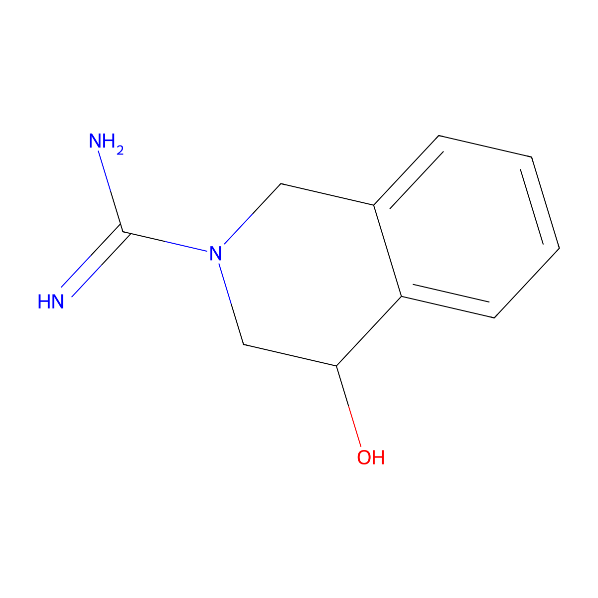 3,4-dihydro-4-hydroxy-2(1H)-Isoquinolinecarboximidamide molecular structure, CAS 59333-79-8