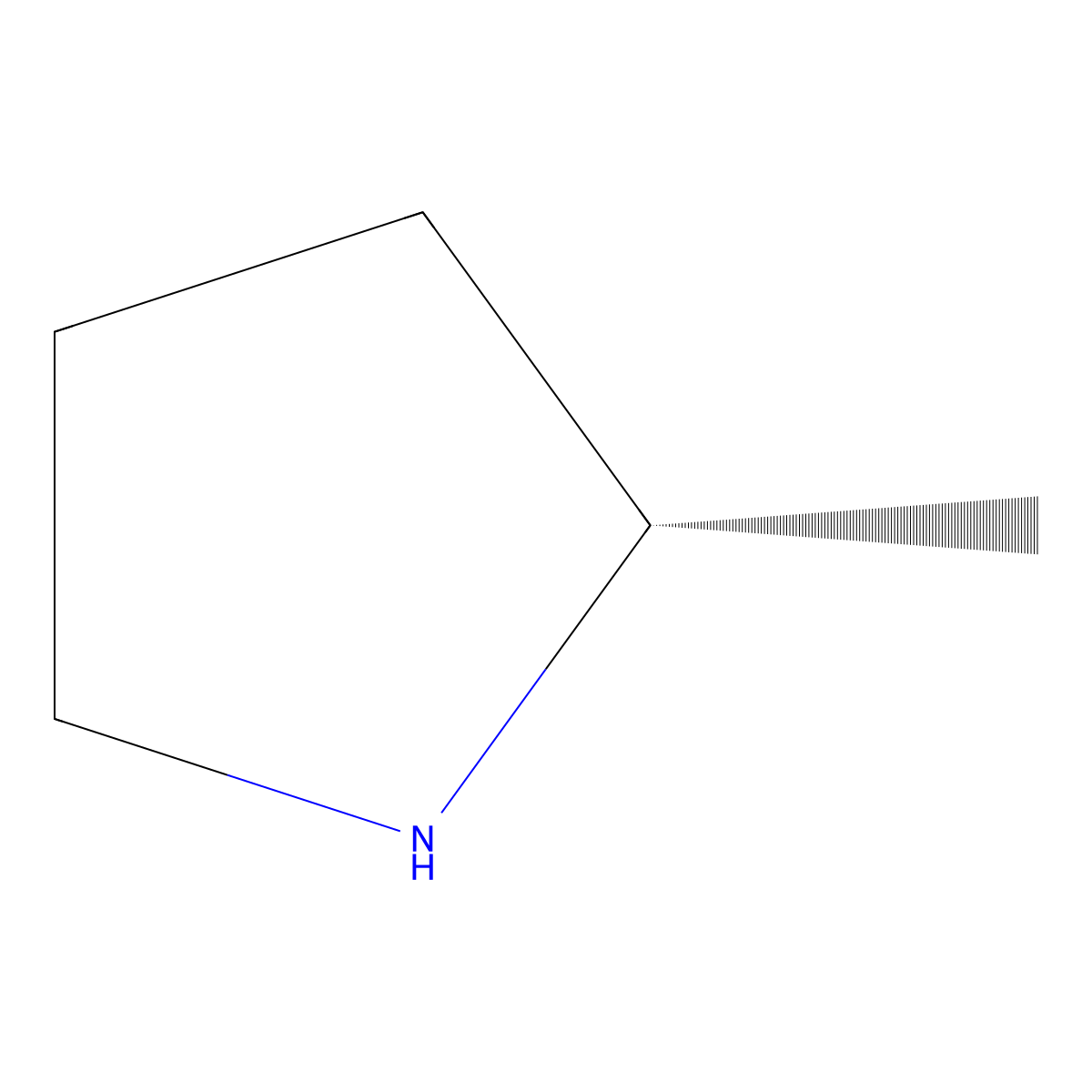 (2S)-2-methylpyrrolidine molecular structure, CAS 59335-84-1