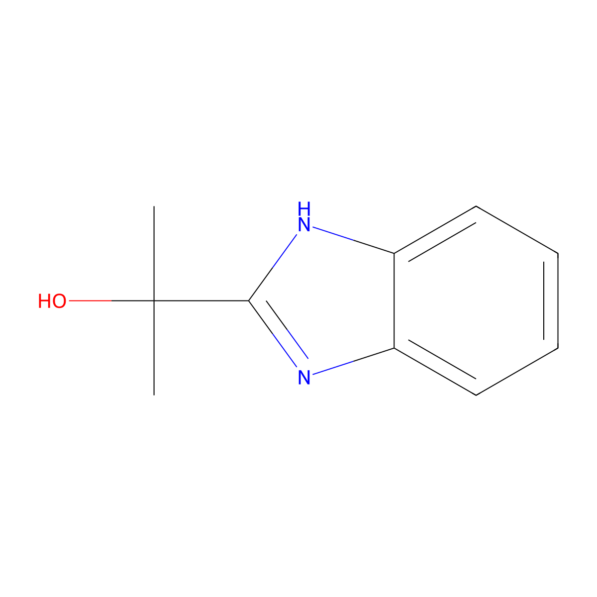 2-(1H-1,3-benzodiazol-2-yl)propan-2-ol molecular structure, CAS 59336-52-6