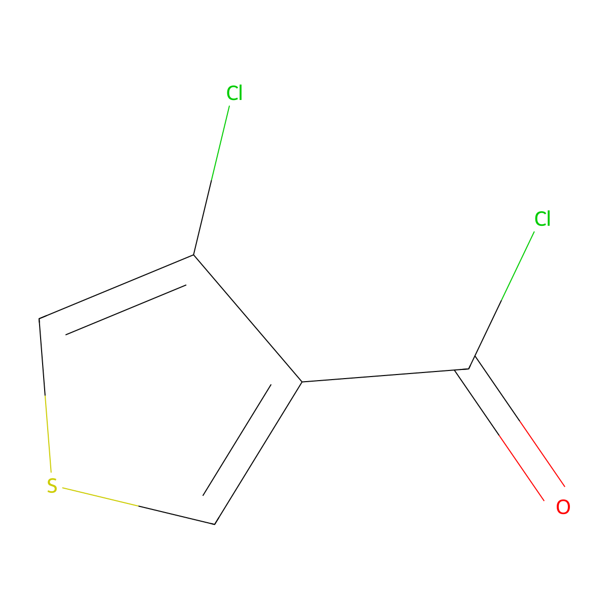 4-Chlorothiophene-3-carbonyl chloride molecular structure, CAS 59337-80-3
