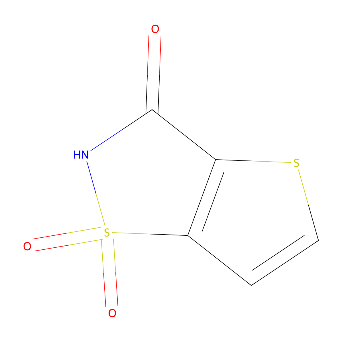 2H,3H-1lambda6-thieno[2,3-d][1,2]thiazole-1,1,3-trione molecular structure, CAS 59337-94-9