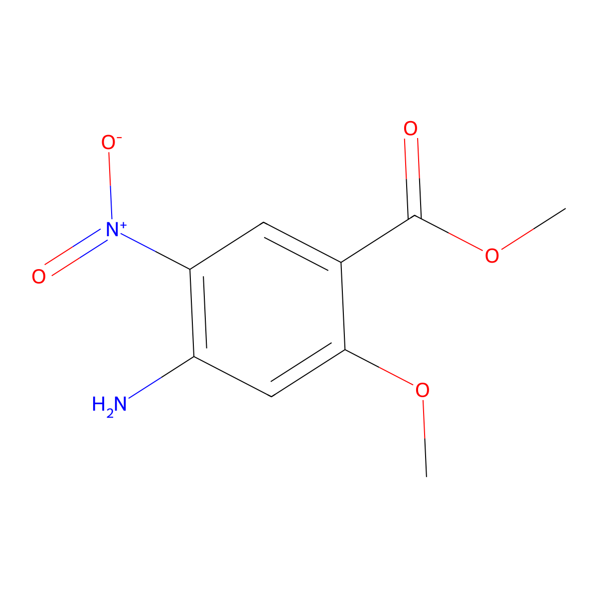 Methyl 4-amino-5-nitro-o-anisate molecular structure, CAS 59338-84-0