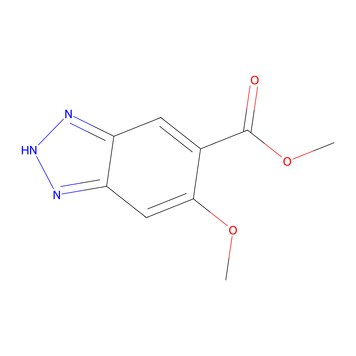 Methyl 6-methoxy-1H-benzotriazole-5-carboxylate molecular structure, CAS 59338-86-2