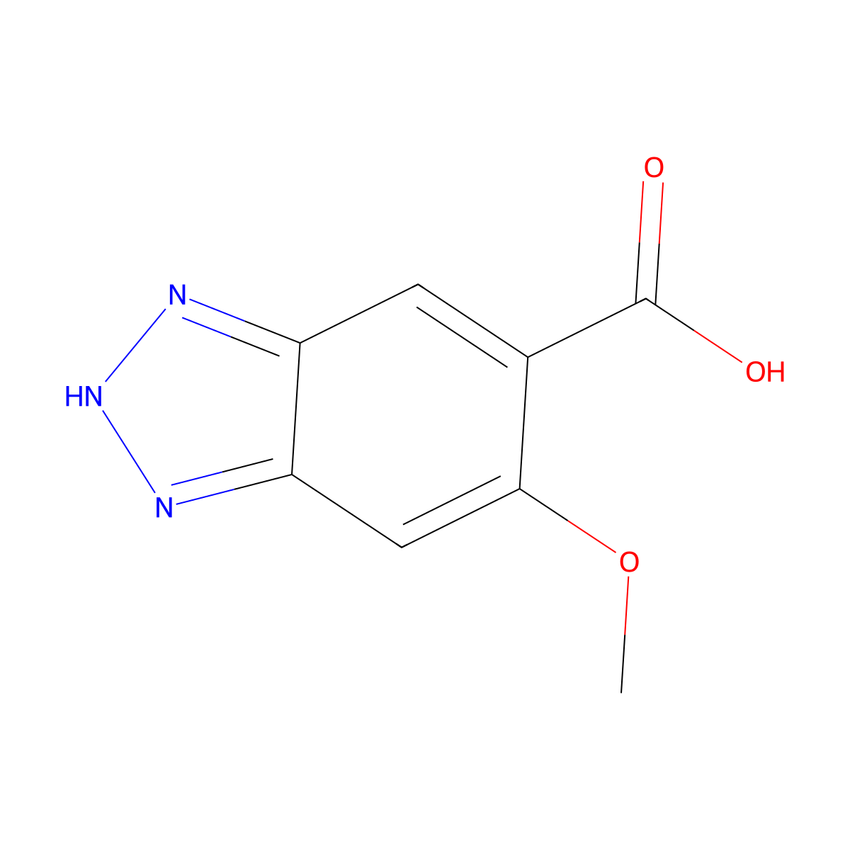 6-Methoxy-1H-benzotriazole-5-carboxylic acid molecular structure, CAS 59338-92-0
