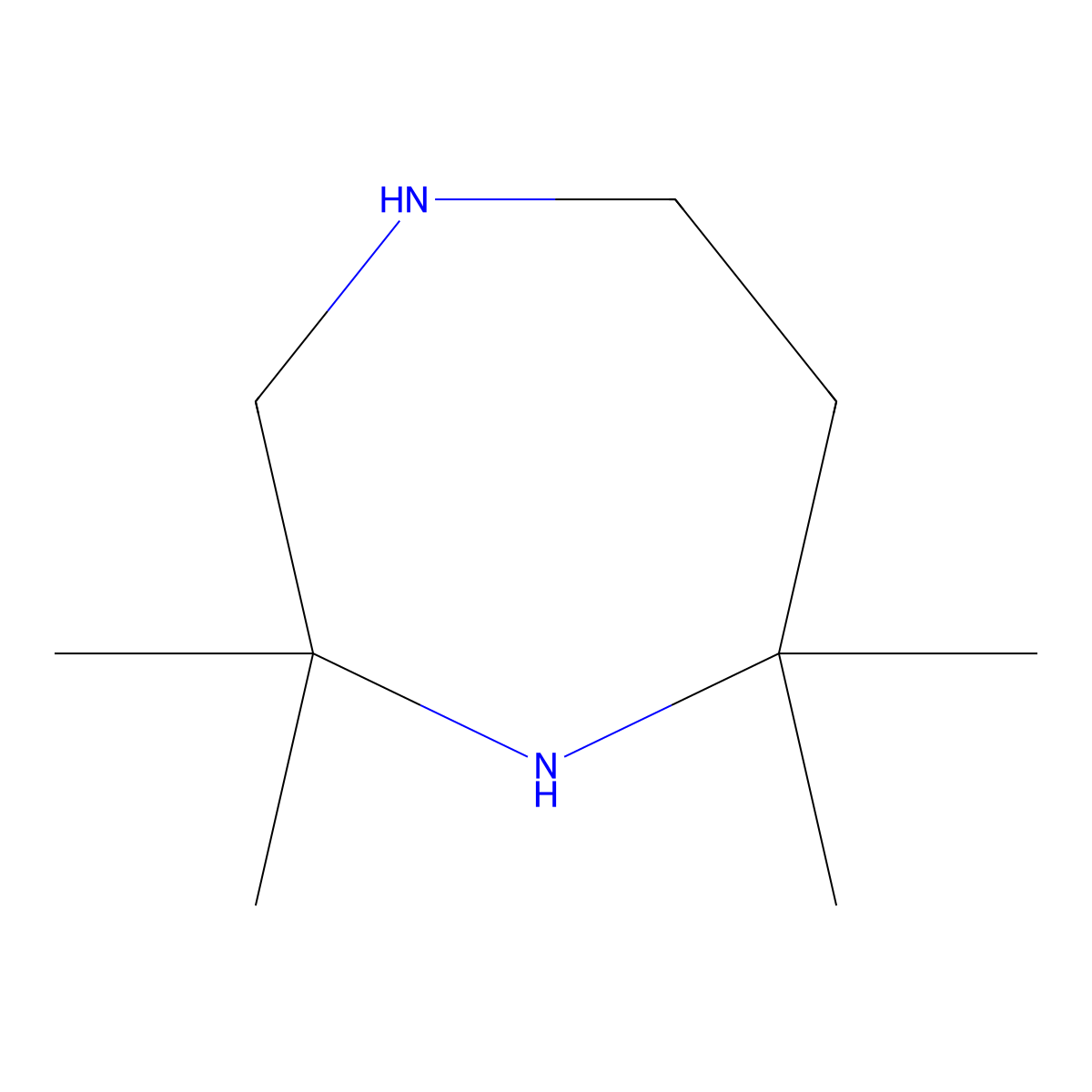 2,2,7,7-Tetramethyl-1,4-diazepane molecular structure, CAS 59340-40-8